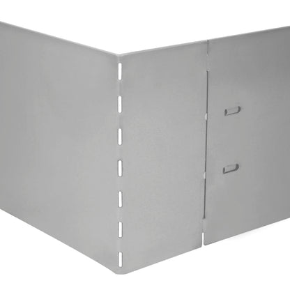 vidaXL Clôture flexible de pelouse 5 pcs Acier galvanisé 100x14 cm
