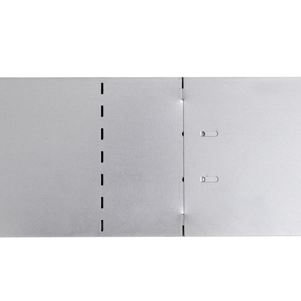 vidaXL Clôture de pelouse flexible 10 pcs Acier galvanisé 100x14 cm