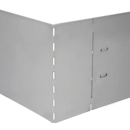 vidaXL Clôture de pelouse flexible 15 pcs Acier galvanisé 100x14 cm