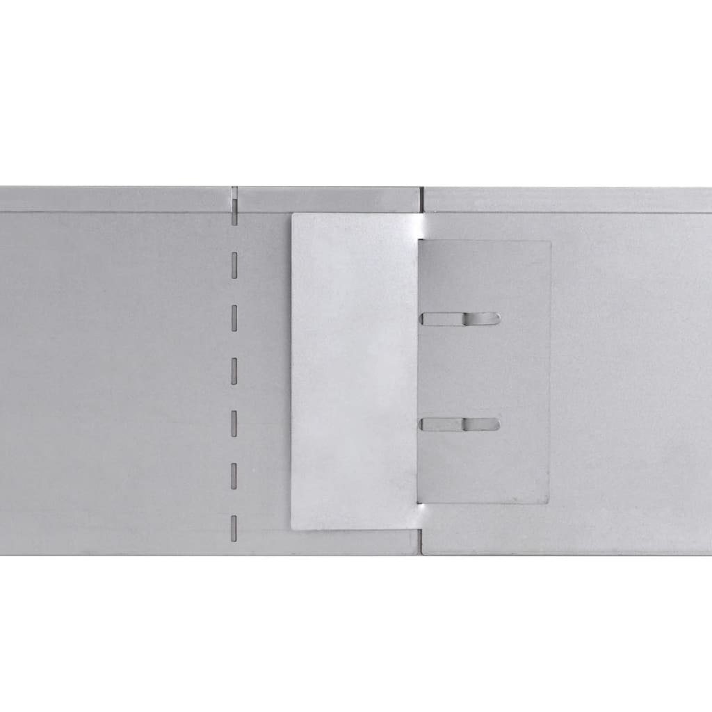 vidaXL Clôture de pelouse flexible 20 pcs Acier galvanisé 100x14 cm