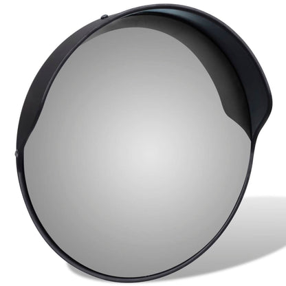vidaXL Miroir de trafic convexe d'extérieur Plastique PC Noir 30 cm