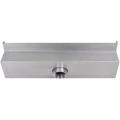 Lame d'eau rectangulaire à LED 45 cm en acier inoxydable pour piscine