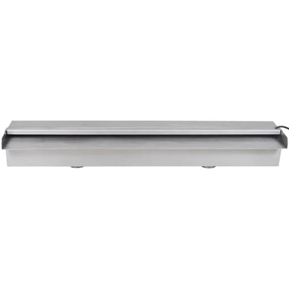 Lame d'eau rectangulaire à LED 60 cm en acier inoxydable pour piscine