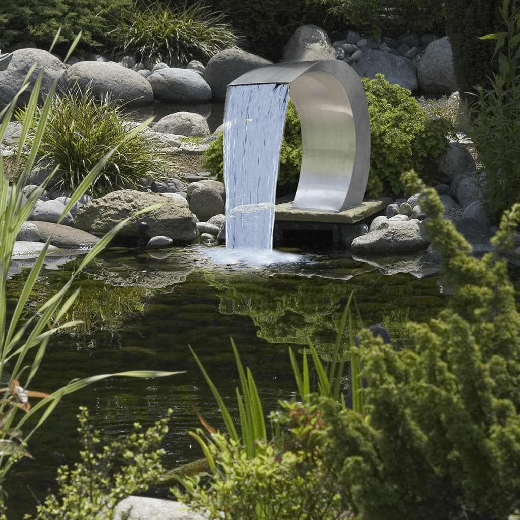 vidaXL Fontaine cascade de piscine Acier inoxydable 45 x 30 x 60 cm