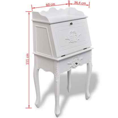 vidaXL Bureau en style français Bois