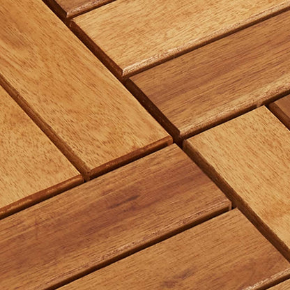 Kit tuiles de plancher en acacia 30 x 30 cm 30 pcs
