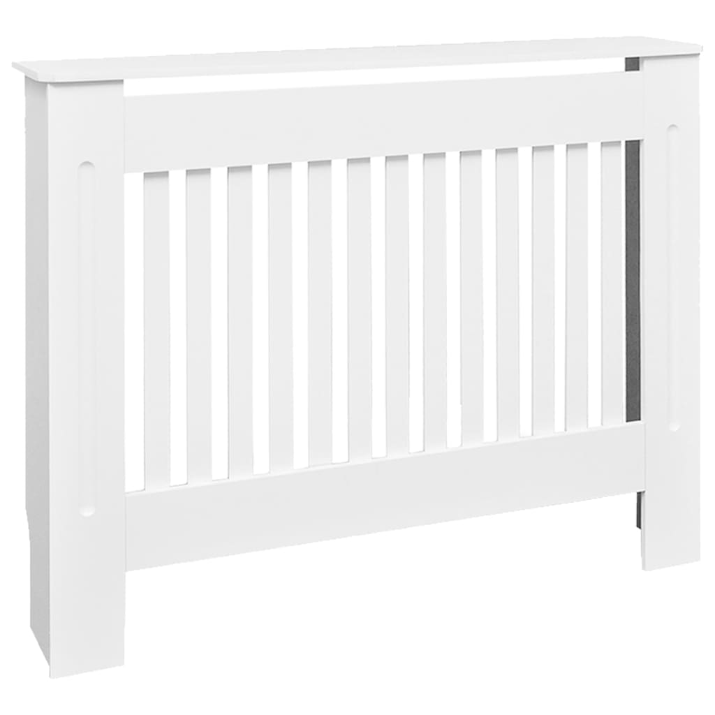 vidaXL Cache-radiateur 112 cm MDF Blanc