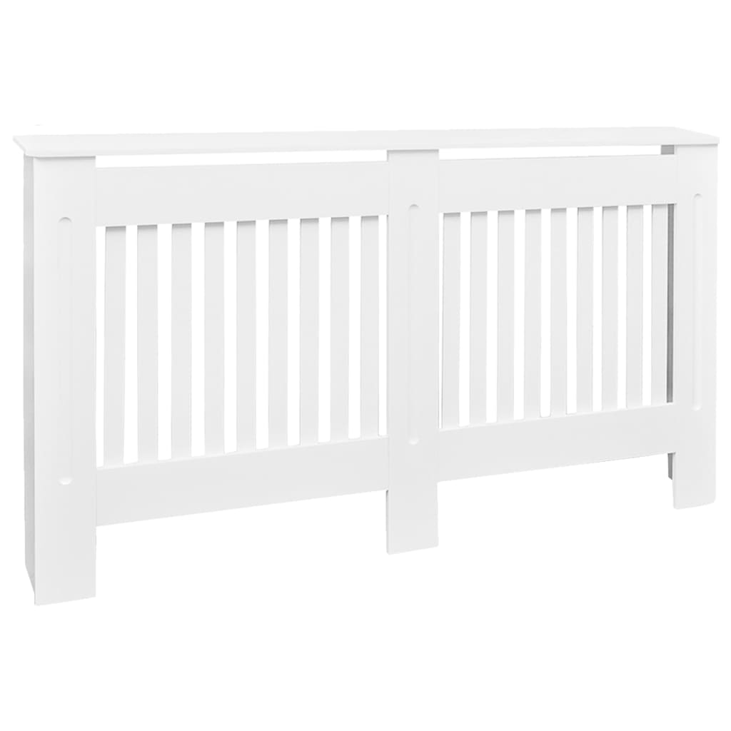 vidaXL Cache-radiateur 152 cm MDF Blanc