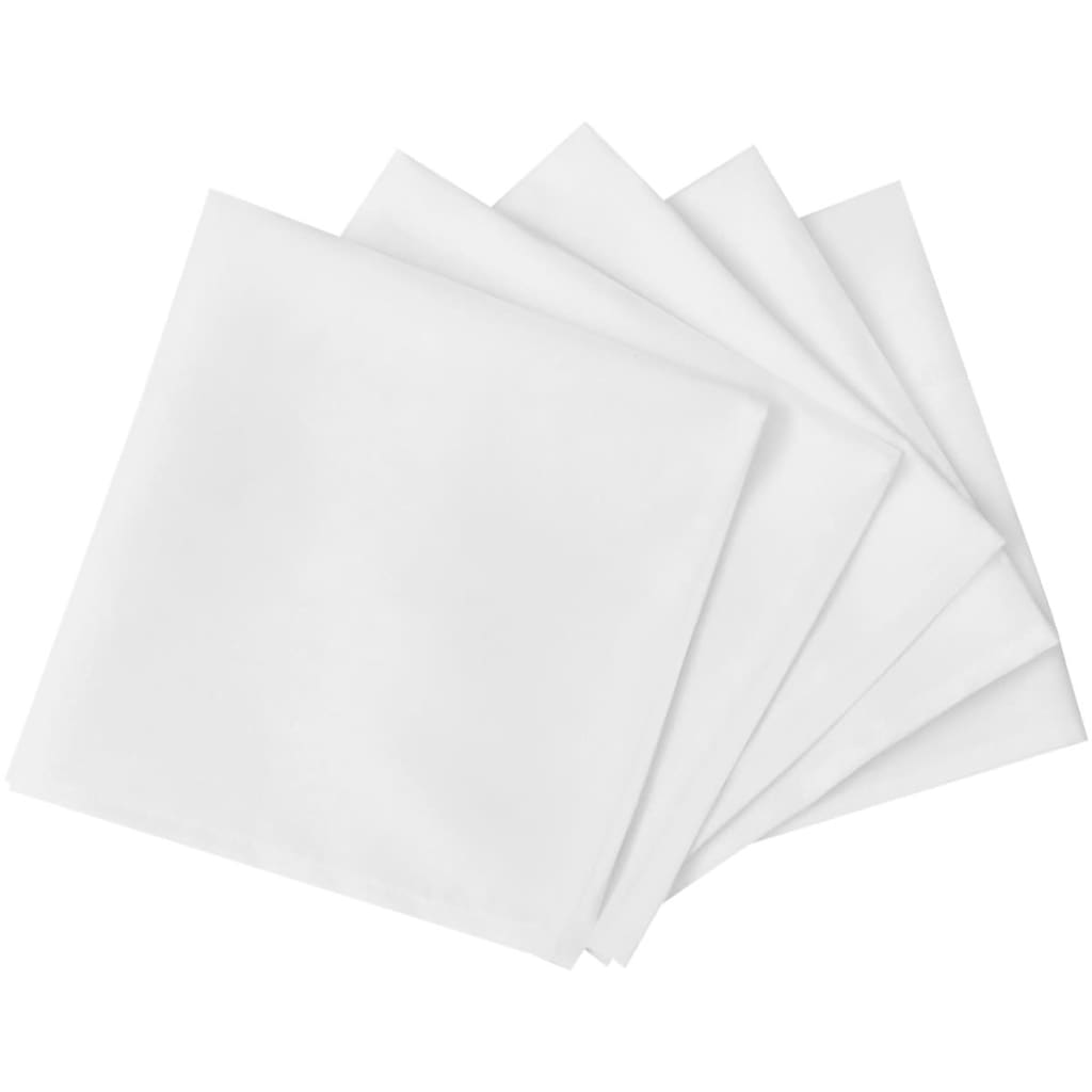 vidaXL Serviettes de table 10 pcs Blanc 50x50 cm