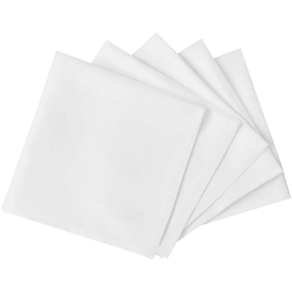 vidaXL Serviettes de table 25 pcs Blanc 50x50 cm