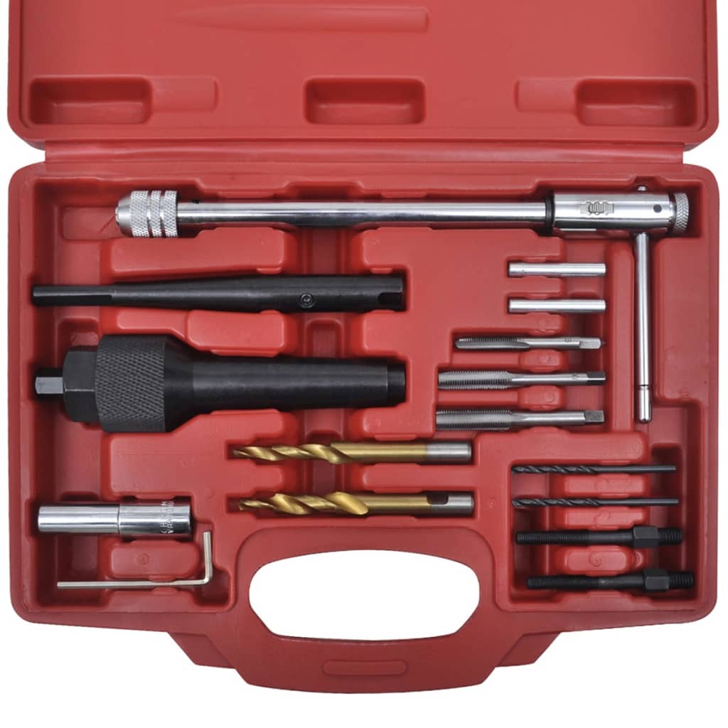 vidaXL Kit d'outils d'extraction bougie de préchauffage 16 pcs