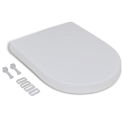 vidaXL Abattant WC à fermeture en douceur Blanc Carré
