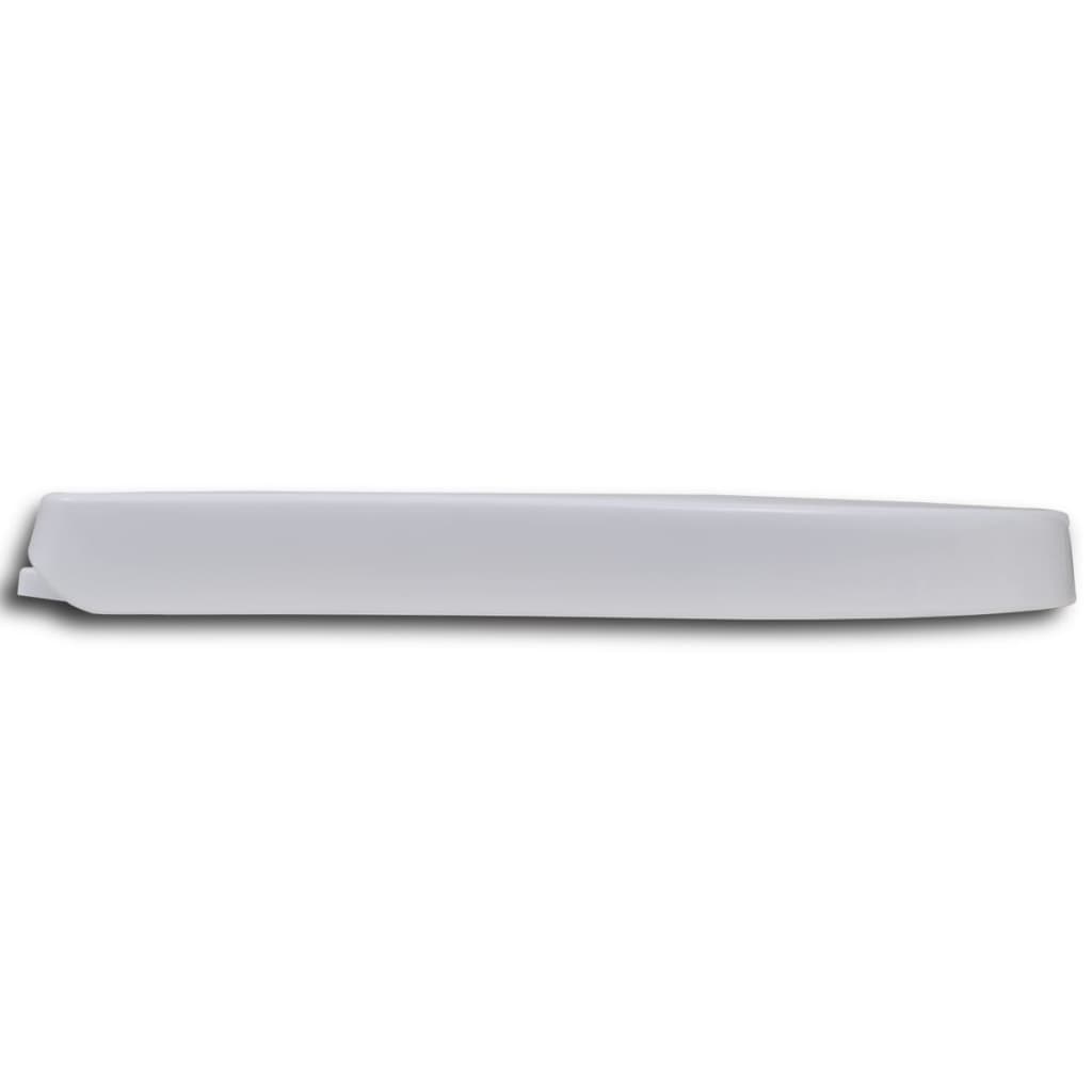 vidaXL Abattant WC à fermeture en douceur Blanc Carré