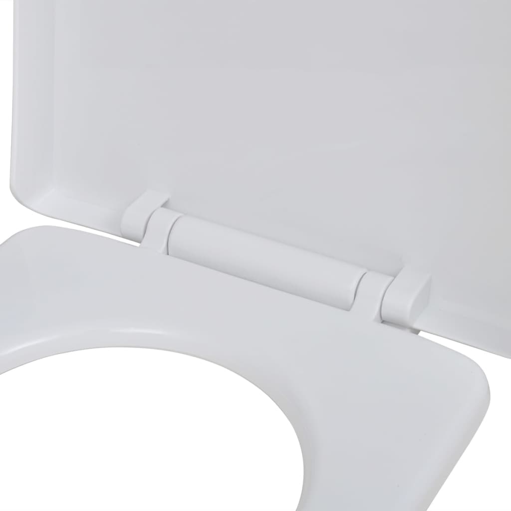 vidaXL Abattant WC à fermeture en douceur Blanc Carré