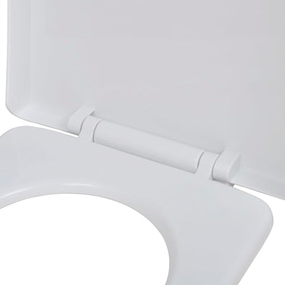 vidaXL Abattant WC à fermeture en douceur Blanc Carré