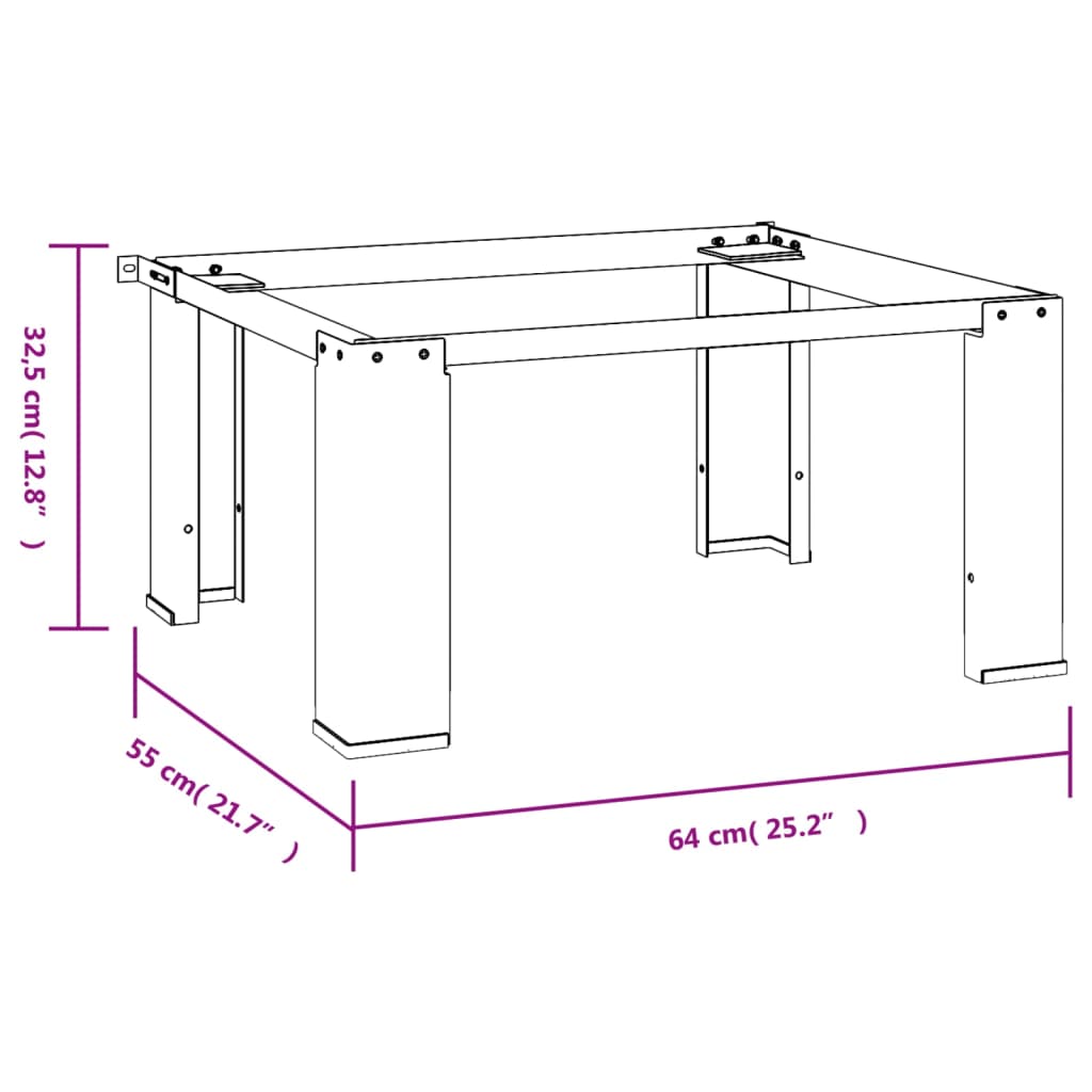 vidaXL Socle pour machine à laver Blanc