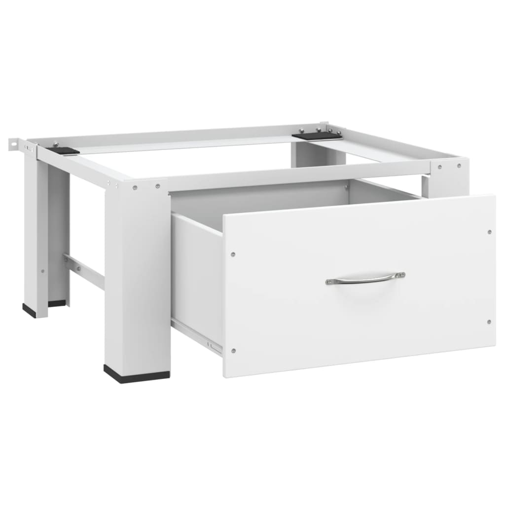 vidaXL Socle pour machine à laver avec tiroir Blanc