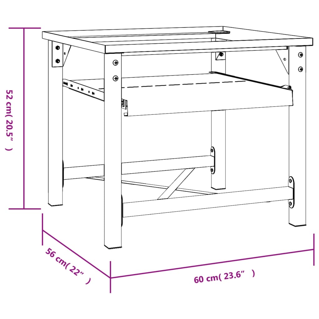 vidaXL Socle pour machine à laver avec étagère coulissante Blanc