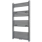 vidaXL Sèche-serviettes eau chaude à rails droits gris 600x1160 mm