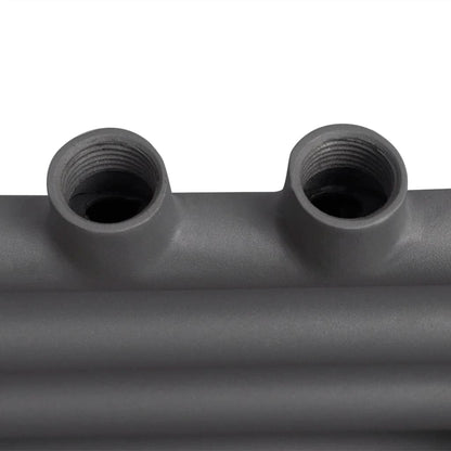 vidaXL Sèche-serviettes eau chaude à rails droits gris 600x1160 mm