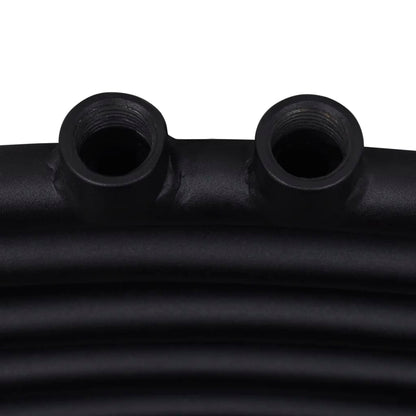 vidaXL Sèche-serviettes eau chaude à rails incurvés noir 500 x 764 mm