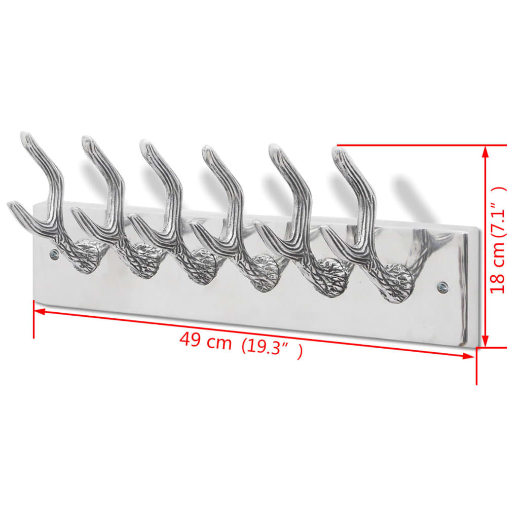 Cintre/portemanteau en aluminium Argent