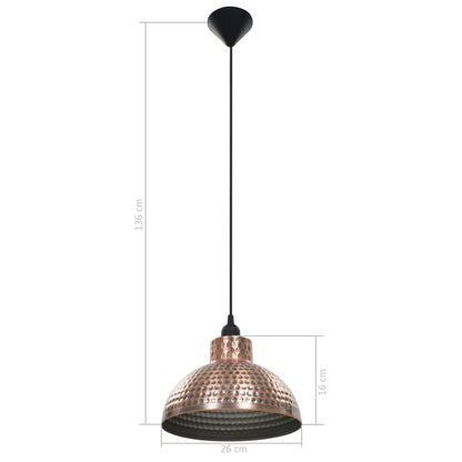 vidaXL Plafonnier 2 pcs Semi-sphérique Couleur cuivre