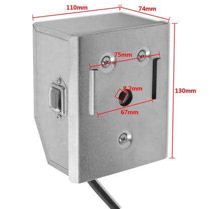 vidaXL Broche à rôtir avec moteur 900 mm Acier
