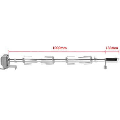 vidaXL Broche à rôtir avec moteur 1000 mm Acier