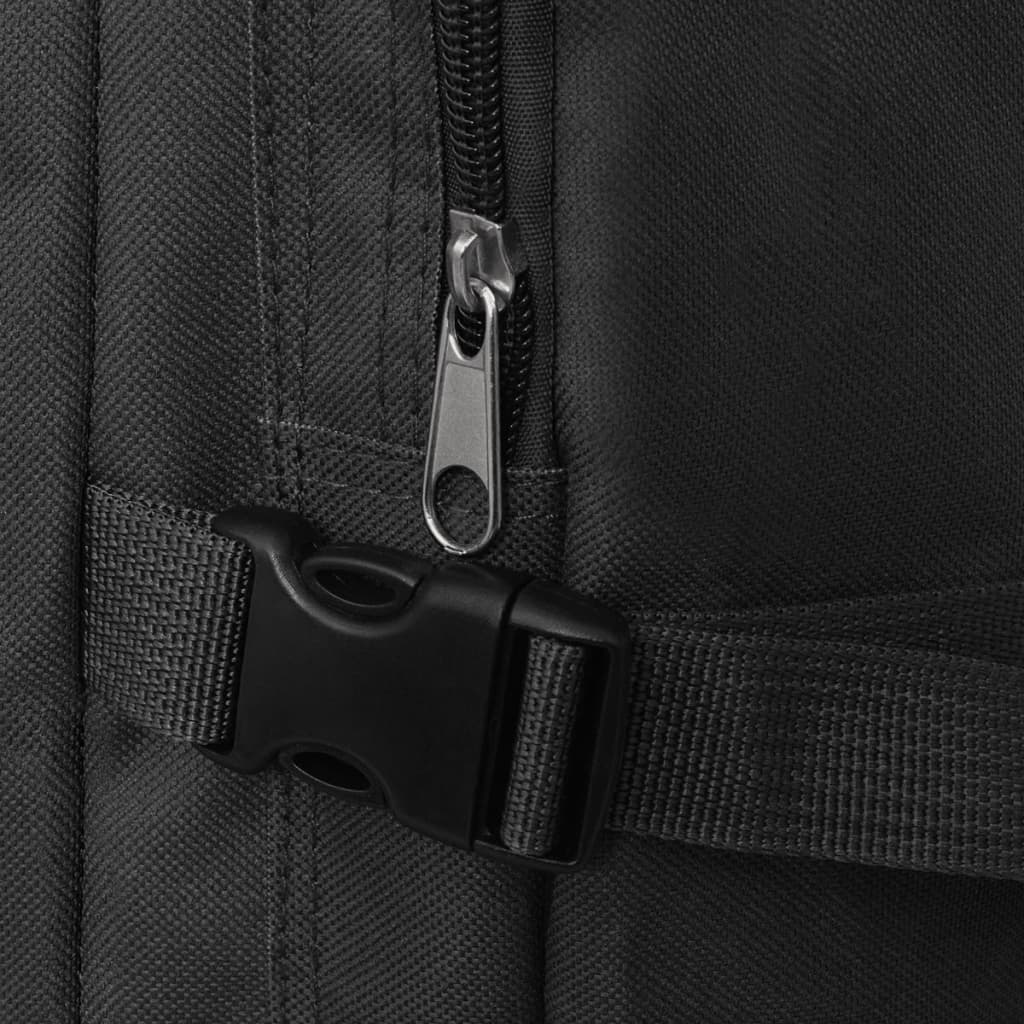 vidaXL Sac à dos en style d'armée 65 L Noir