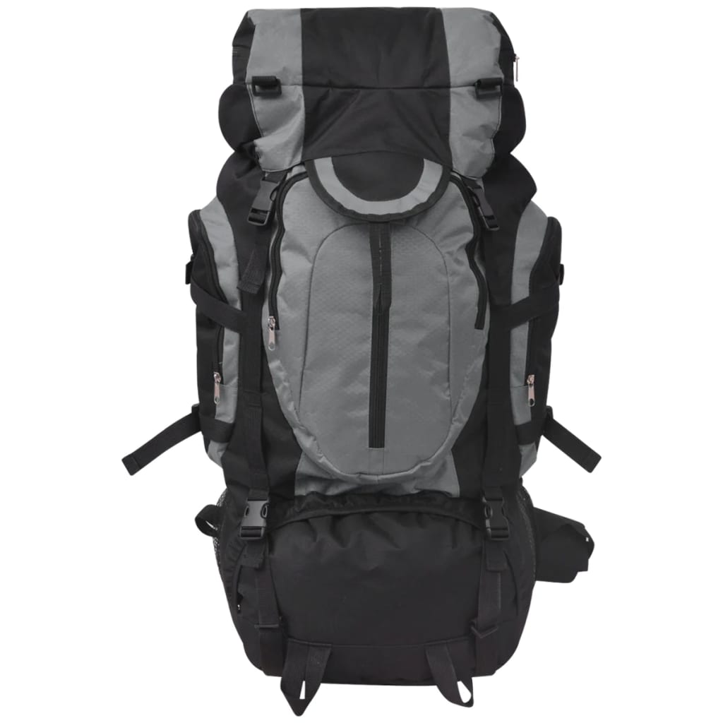 vidaXL Sac à dos de randonnée XXL 75 L Noir et gris