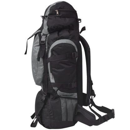 vidaXL Sac à dos de randonnée XXL 75 L Noir et gris