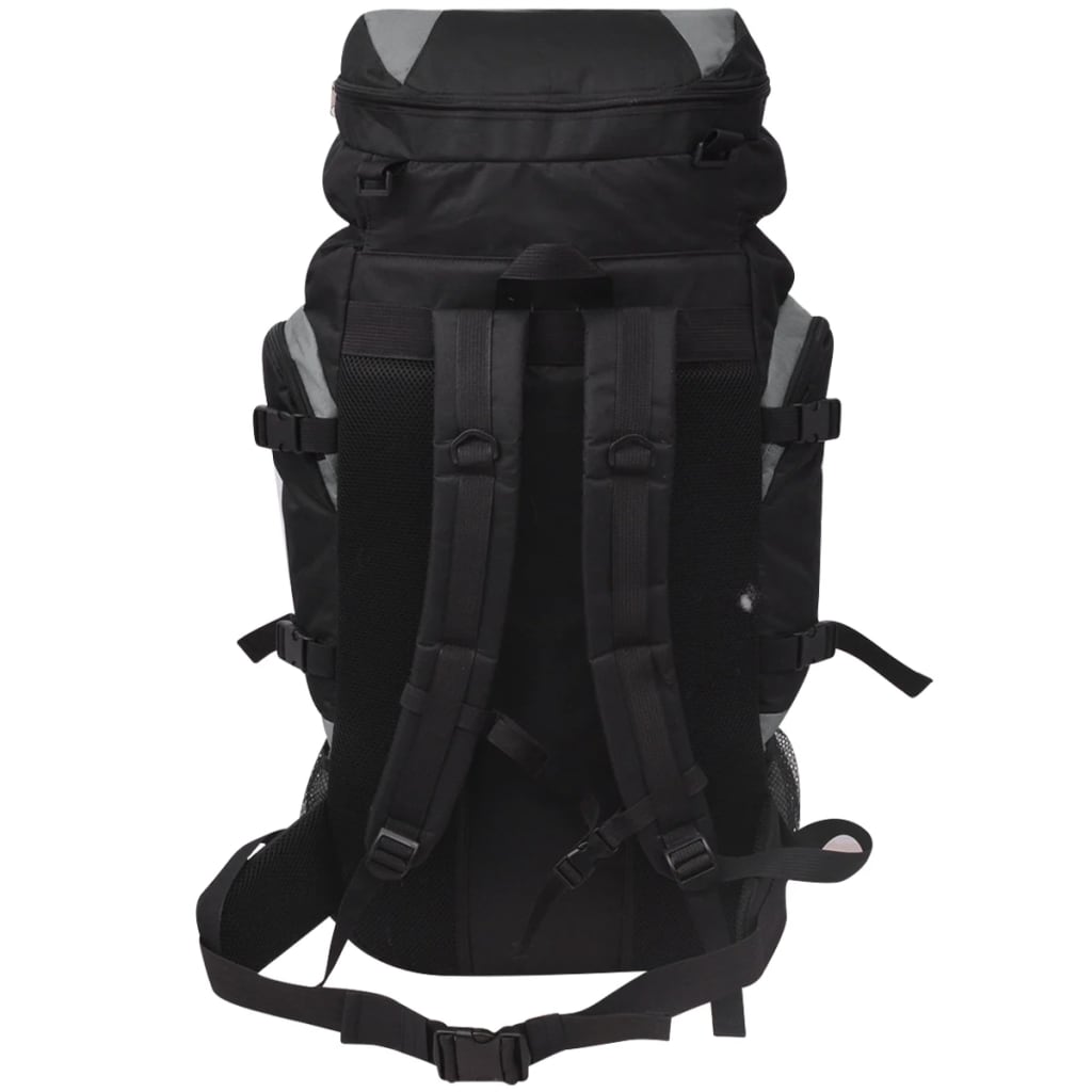 vidaXL Sac à dos de randonnée XXL 75 L Noir et gris