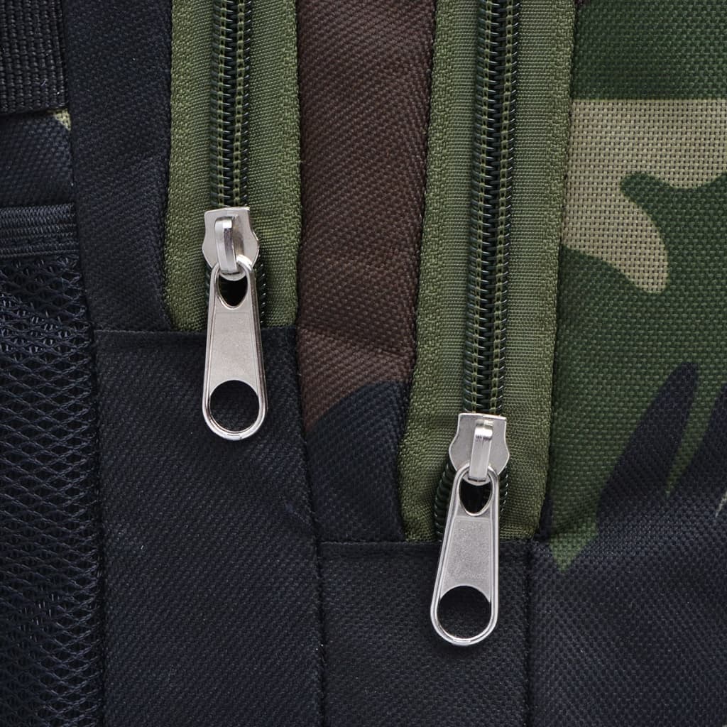 vidaXL Sac à dos d'école 40 L noir et camouflage