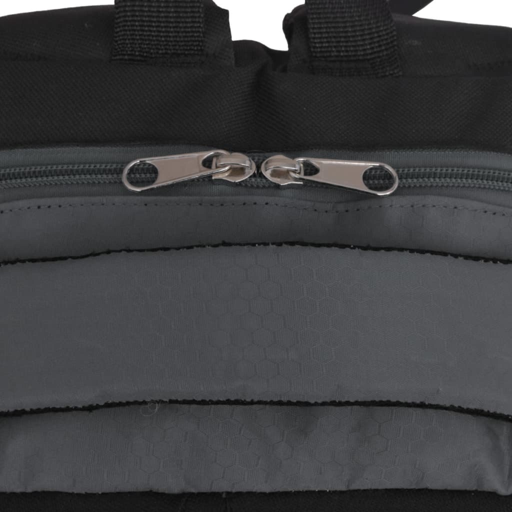 vidaXL Sac à dos d'école 40 L noir et gris