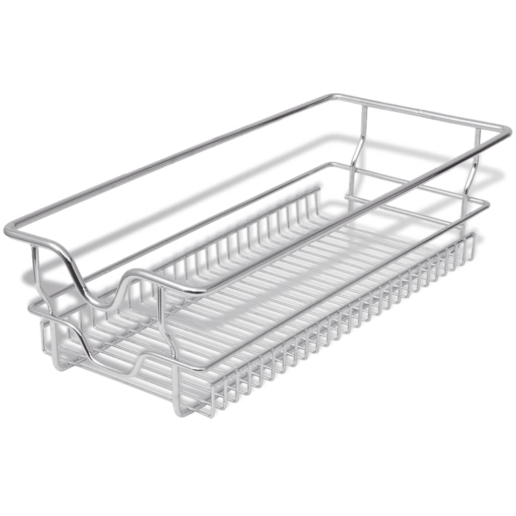 vidaXL Panier en treillis métallique 2 pcs 300 mm Argenté