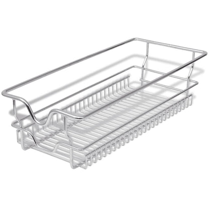 vidaXL Panier en treillis métallique 2 pcs 300 mm Argenté