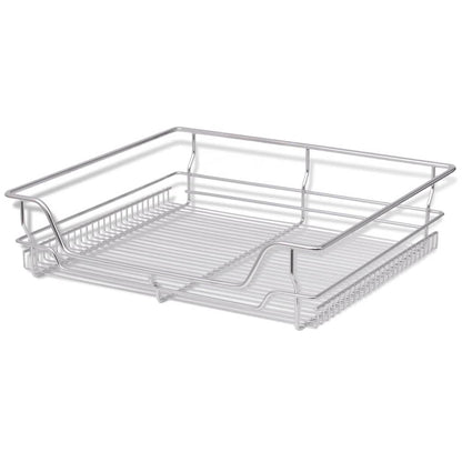 vidaXL Panier en treillis métallique 2 pcs 600 mm Argenté