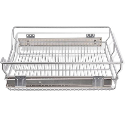 vidaXL Panier en treillis métallique 2 pcs 600 mm Argenté