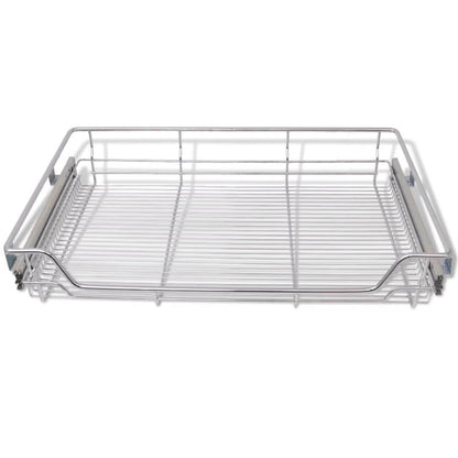 vidaXL Panier en treillis métallique 2 pcs 800 mm Argenté