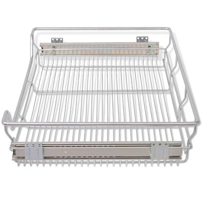 vidaXL Panier en treillis métallique 2 pcs 800 mm Argenté