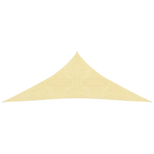 vidaXL Parasol en PEHD triangulaire 3,6x3,6x3,6 m Beige