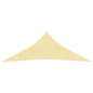 vidaXL Parasol en PEHD triangulaire 3,6x3,6x3,6 m Beige