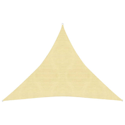 vidaXL Parasol en PEHD triangulaire 3,6x3,6x3,6 m Beige