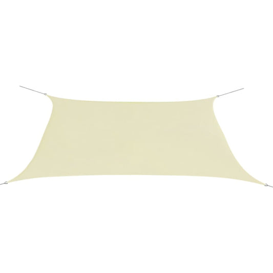 vidaXL Voile de parasol tissu oxford rectangulaire 2x4 m crème