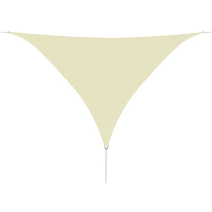 vidaXL Voile de parasol tissu oxford triangulaire 3,6x3,6x3,6 m crème