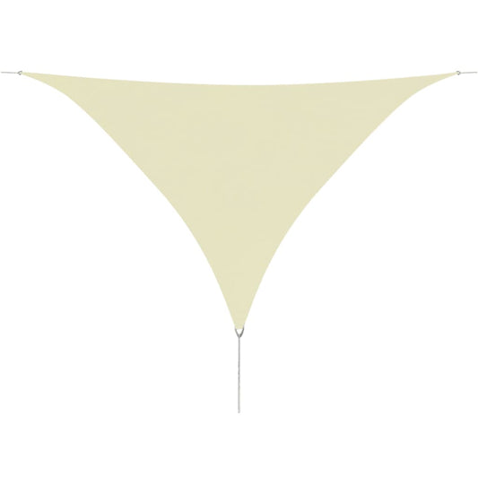 vidaXL Voile de parasol tissu oxford triangulaire 3,6x3,6x3,6 m crème
