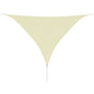 vidaXL Voile de parasol tissu oxford triangulaire 3,6x3,6x3,6 m crème
