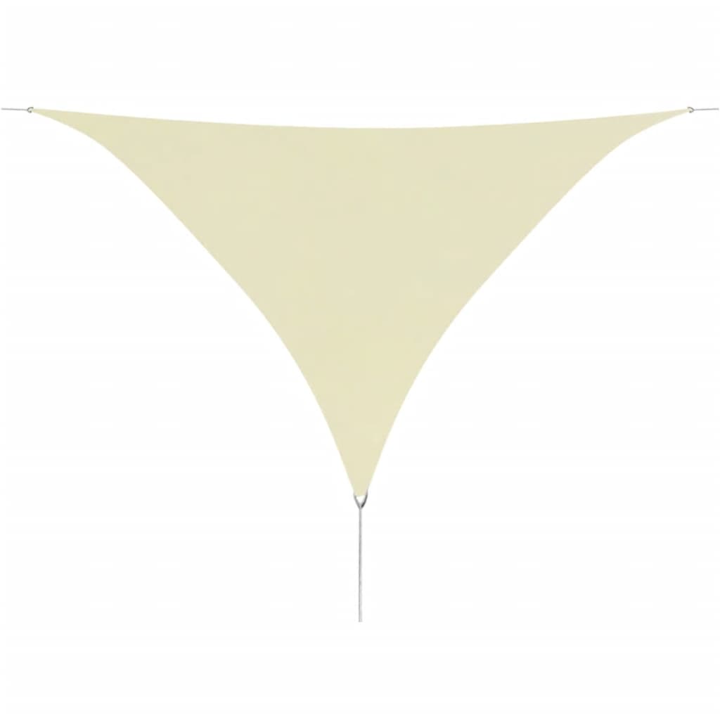 vidaXL Voile de parasol tissu oxford triangulaire 5x5x5 m crème