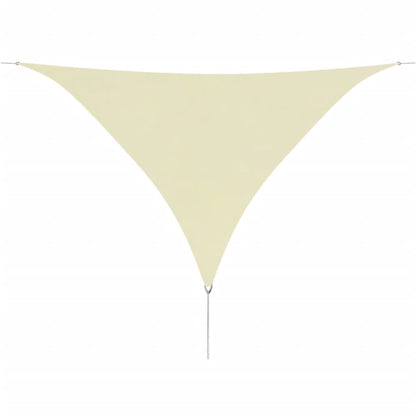vidaXL Voile de parasol tissu oxford triangulaire 5x5x5 m crème